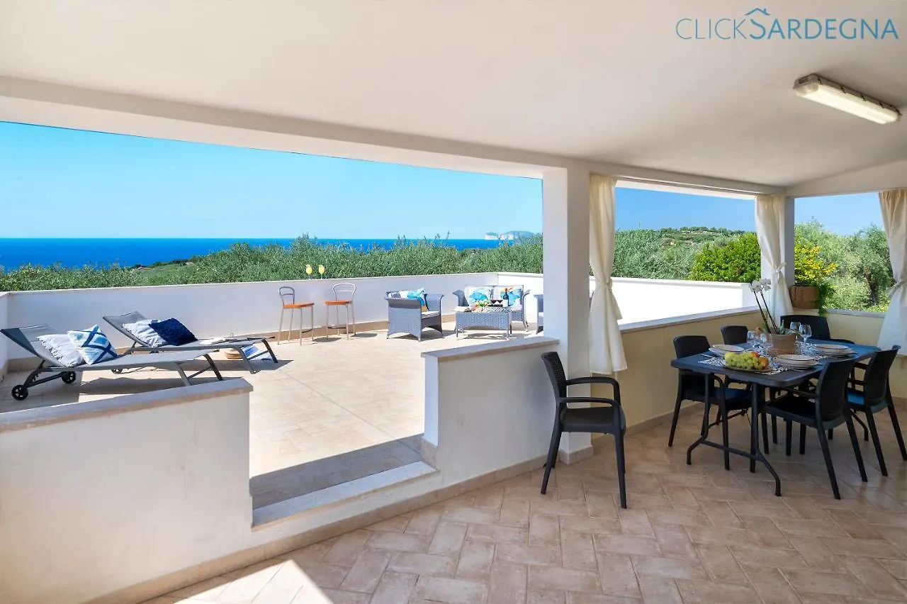 Clicksardegna Villa Brionis Sea View, 7 Bedrooms, 5 Bathrooms And 3 Kitchens Альгеро Италия